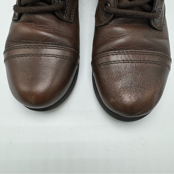 Steve Madden Troopa Boots Brown Leather Combat Lace Up Size 6 - Picture 6 of 12